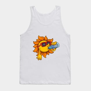 Cool Sun Character Drinking Water Tank Top